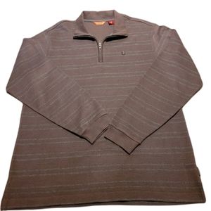 Izod brow zip up long sleeve sweater